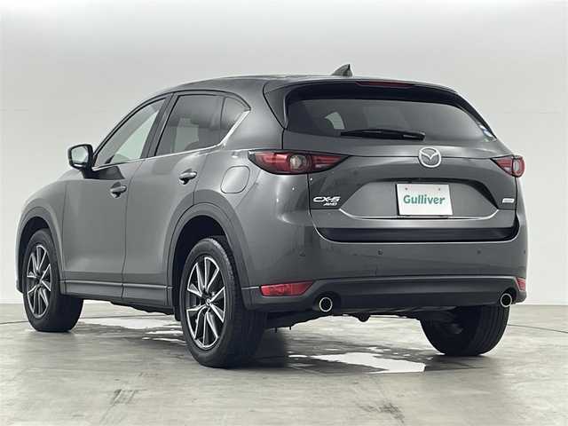 マツダ ＣＸ－５ 25S Lパッケージ 福島県 2017(平29)年 4.5万km マシーングレープレミアムM 衝突軽減ブレーキ/・車線逸脱警報装置/・コーナーセンサー/・レーダークルーズコントロール/純正ナビ/・フルセグTV/BT/CD/DVD/USB/AUX/・バックカメラ/・ETC/・ドライブレコーダー/パワーバックドア/アイドリングストップ/ヘッドアップディスプレイ/電子パーキング/・オートホールド/革巻きステアリング/・ステアリングリモコン/・ステアリングヒーター/レザーシート/・シートヒーター(運転席/助手席)/・パワーシート(運転席/助手席)/・メモリシート(運転席)/プッシュスタート/・スマートキー/・スペアキー/LEDヘッドライト/・オートライト/・フォグライト/純正フロアマット