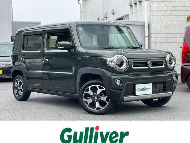 スズキ ハスラー HYBRID X 静岡県 2020(令2)年 5万km クールカーキPM デュアルカメラブレーキサポート　/社外ナビ　/オートハイビーム　/前席シートヒーター　/純正15インチAW /コーナーセンサー/社外フロアマット　/保証書　/取説　