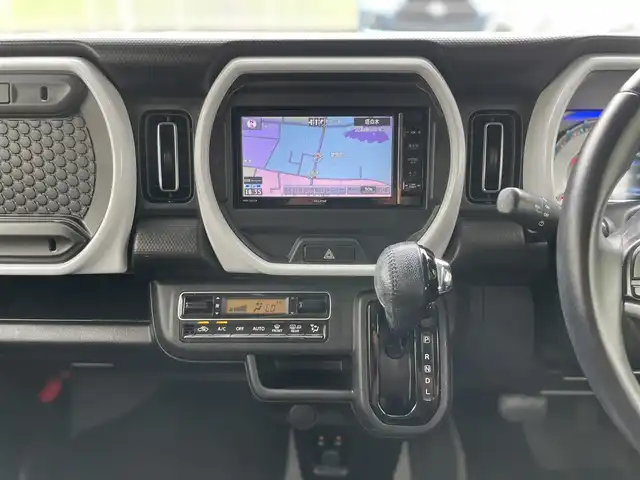 スズキ ハスラー HYBRID X 静岡県 2020(令2)年 5万km クールカーキPM デュアルカメラブレーキサポート　/社外ナビ　/オートハイビーム　/前席シートヒーター　/純正15インチAW /コーナーセンサー/社外フロアマット　/保証書　/取説　