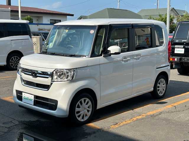 ホンダ Ｎ ＢＯＸ L 道東・釧路十勝 2023(令5)年 1.3万km プラチナホワイトパール ４WD/ホンダセンシング/純正ナビ/CD/DVD/BT/MSV/フルセグTV/バックカメラ /両側パワースライドドア/前席シートヒーター/ミラーヒーター/LEDヘッドライト/サイドエアバック/カーテンエアバック/オートライト/ドアバイザー