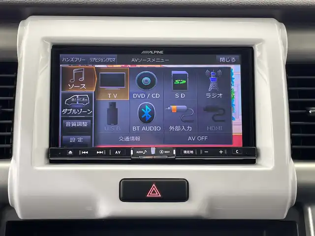 マツダ フレア クロスオーバー XS 栃木県 2018(平30)年 4.2万km フェニックスレッドパール/ブラック 社外ALPINEナビ/（Bluetooth/CD/DVD/SD/フルセグTV）/シートヒーター/ドアバイザー/オートライト/横滑り防止装置/スマートキー/プッシュスタート/アイドリングストップ/電動格納ミラー/純正フロアマット/純正アルミホイール