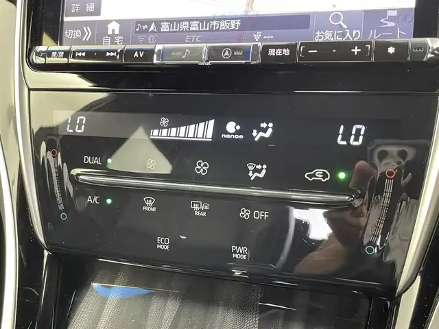 トヨタ ハリアー プレミアム 富山県 2018(平30)年 5.9万km スパークリングブラックパールクリスタルシャイン ALPINE9型ナビ（AM/FM/CD/DVD/USB/BT/HDMI）/フルセグTV/バックカメラ/寒冷地仕様/レーダークルーズコントロール/プリクラッシュセーフティ/レーンキープアシスト/オートマチックハイビーム/LEDヘッドライト/オートブレーキホールド/電動リアゲート/ビルトインETC/ドライブレコーダー前後/ハーフレザーシート/RAYS18インチAW/スマートキー×２/プッシュスタート/純正フロアマット