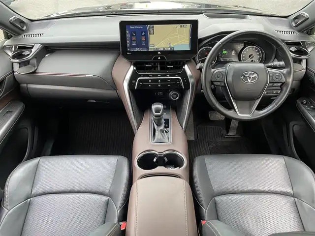 トヨタ ハリアー Z レザーパッケージ 島根県 2020(令2)年 4.9万km プレシャスブラックパール 登録時走行距離　48539km/純正ナビ（フルセグテレビ/Bluetooth/AM/FM)/JBL/全周囲カメラ/追従型クルーズコントロール/電動リアゲート/パワーシート（DN席)/シートヒーター（DN席)/エアシート（DN席)/ステアリングヒーター/デジタルインナーミラー/電動パーキング/オートマチックハビーム/コーナーセンサー/レーンキープアシスト/横滑り防止/衝突軽減ブレーキ/ETC/純正アルミ19インチ