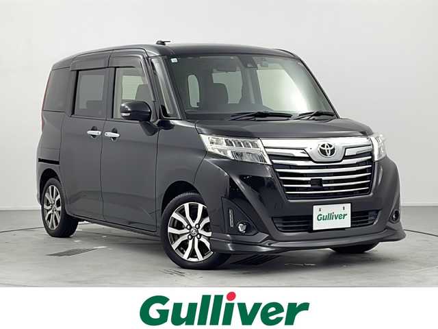 トヨタ ルーミー カスタムG－T 愛知県 2018(平30)年 6.5万km ブラックマイカメタリック /純正ナビ　NSZT-W68T//CD DVD BT フルセグTV SD FM AM//両側パワースライドドア　//クルーズコントロール　//ＥＴＣ　//バックカメラ　//衝突被害軽減システム　//ロールサンシェード//ドアバイザー//リアソナー//LEDヘッドライト//オートライト//純正フォグランプ//電動格納ウインカーミラー//スマートキー