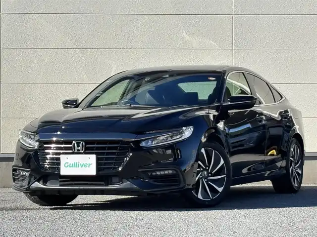 ホンダ インサイト EX・ブラックスタイル 茨城県 2019(平31)年 7.7万km クリスタルブラックパール 純正ナビ/　(AM/FM/CD/DVD/USB/ワンセグTV)/バックカメラ/社外リアスポイラー/ドライブレコーダー/クルーズコントロール/ETC2.0/LEDヘッドライト/ハーフレザーシート/シートヒーター/パワーシート/前後コーナーセンサー/レーンキープアシスト/オートライト/W+サイドエアバック/スペアキー