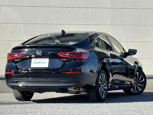 ホンダ インサイト EX・ブラックスタイル 茨城県 2019(平31)年 7.7万km クリスタルブラックパール 純正ナビ/　(AM/FM/CD/DVD/USB/ワンセグTV)/バックカメラ/社外リアスポイラー/ドライブレコーダー/クルーズコントロール/ETC2.0/LEDヘッドライト/ハーフレザーシート/シートヒーター/パワーシート/前後コーナーセンサー/レーンキープアシスト/オートライト/W+サイドエアバック/スペアキー
