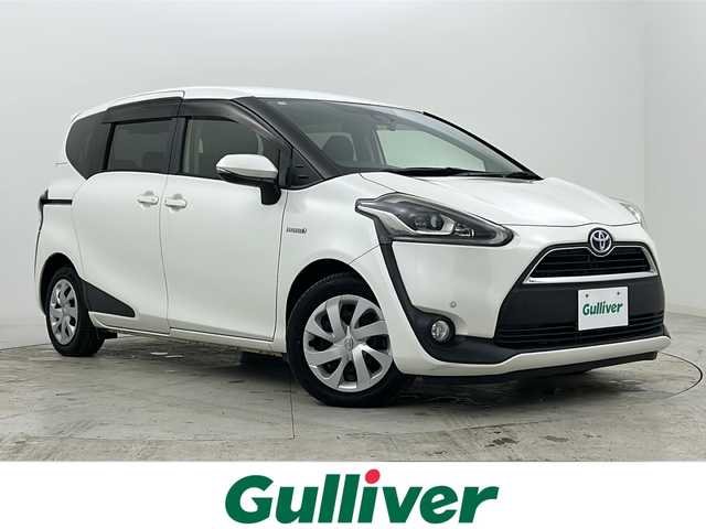 トヨタ シエンタ ハイブリッド G 宮城県 2016(平28)年 7.9万km ホワイトパールクリスタルシャイン 禁煙車/純正12.1インチフリップダウンモニター/トヨタセーフティーセンス/・プリクラッシュセーフティーシステム/・オートマチックハイビーム/・レーンディバ―チャーアラート/・先行車発進お知らせ/純正7インチナビ/（BT.AM.FM.CD.DVD.SD.USB.HDMI）/バックカメラ/フルセグテレビ/両側パワースライドドア/前方ドライブレコーダー/ビルトインETC/革巻きステアリング/ステアリングスイッチ/プッシュスタート/スマートキー/スペアキー/純正フロアマット/純正ドアバイザー/LEDヘッドライト/フォグランプ/純正15インチホイールキャップ/横滑り防止機能/アイドリングストップ