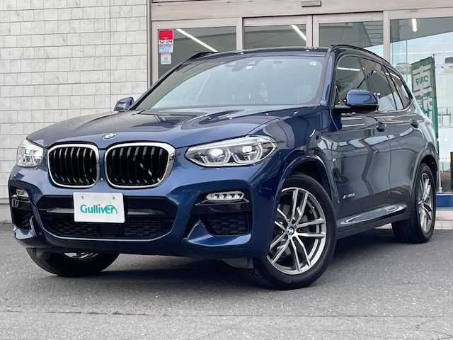 ＢＭＷ Ｘ３ xDrive20d Mスポーツ 青森県 2018(平30)年 4.7万km ファイトニックブルー ディーゼル4WD/黒本革シート/純正ナビ（BlueTooth/フルセグ/RADIO）/LEDヘッドライト/パワーバックドア/ヒルアシストコントロール/全方位カメラ/ワイドバックカメラ/レーダークルーズコントロール/ドライブレコーダー/パーキングセンサー/DN席パワーシート/シートヒーター/ETC2.0/スペアキー/245/50/19アルミホイール装着/BMWアルミスタッドレスタイヤ積込/取扱説明書/保証書