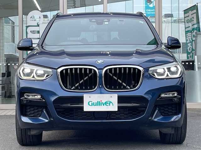 ＢＭＷ Ｘ３ xDrive20d Mスポーツ 青森県 2018(平30)年 4.7万km ファイトニックブルー ディーゼル4WD/黒本革シート/純正ナビ（BlueTooth/フルセグ/RADIO）/LEDヘッドライト/パワーバックドア/ヒルアシストコントロール/全方位カメラ/ワイドバックカメラ/レーダークルーズコントロール/ドライブレコーダー/パーキングセンサー/DN席パワーシート/シートヒーター/ETC2.0/スペアキー/245/50/19アルミホイール装着/BMWアルミスタッドレスタイヤ積込/取扱説明書/保証書