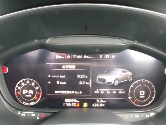 アウディ ＴＴクーペ 2．0TFSI クワトロ SラインP 岩手県 2016(平28)年 5.8万km ミトスブラックメタリック 純正ナビ/フルセグTV/バックカメラ/バーチャルコクピット/アドバンストキー /クルコン /DSRC/ハーフレザー/パワーシート/LEDライト