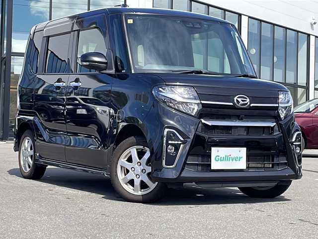 ダイハツ タント カスタム X セレクション 青森県 2020(令2)年 5.3万km ブラックマイカメタリック ・4WD/・純正SDナビ/（AM/FM/CD/DVD/BT/フルセグTV）/・両側パワースライドドア/・衝突被害軽減ブレーキ/・レーンキープアシスト/・横滑り防止装置/・前後コーナーセンサー/・バックカメラ/・オートライト/・オートマチックハイビーム/・シートヒーター/・アイドリングストップ/・ドライブレコーダー/・LEDヘッドライト/・LEDフォグランプ/・スマートキー/・純正フロアマット/・電動格納ミラー/・純正AW14インチ/・純正AWサマータイヤ積込