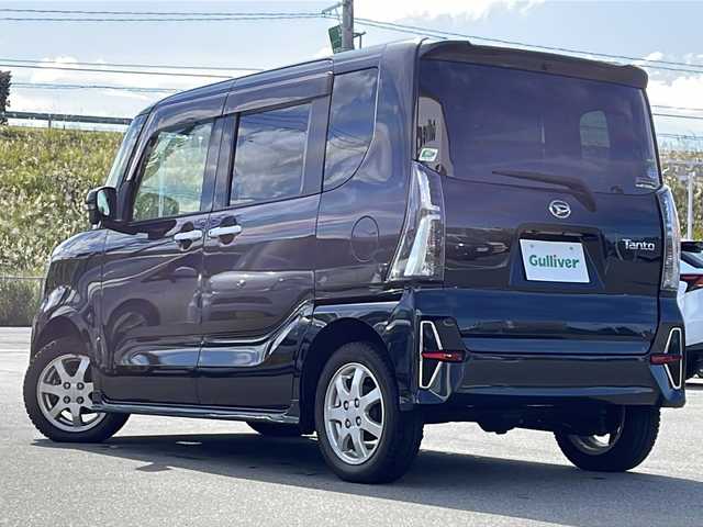 ダイハツ タント カスタム X セレクション 青森県 2020(令2)年 5.3万km ブラックマイカメタリック ・4WD/・純正SDナビ/（AM/FM/CD/DVD/BT/フルセグTV）/・両側パワースライドドア/・衝突被害軽減ブレーキ/・レーンキープアシスト/・横滑り防止装置/・前後コーナーセンサー/・バックカメラ/・オートライト/・オートマチックハイビーム/・シートヒーター/・アイドリングストップ/・ドライブレコーダー/・LEDヘッドライト/・LEDフォグランプ/・スマートキー/・純正フロアマット/・電動格納ミラー/・純正AW14インチ/・純正AWサマータイヤ積込