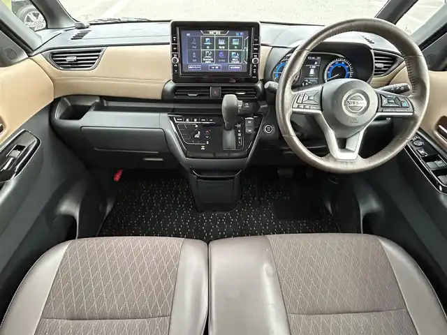 日産 ルークス HWS Gターボ プロパイロットED 鳥取県 2022(令4)年 3.8万km フローズンバニラパール ターボ車/純正9インチナビ/フルセグ/CD/DVD/BT/USB/アラウンドビューモニター/プロパイロット/エマージェンシーブレーキ/両側パワースライドドア/ドライブレコーダー・ETC/ハーフレザーシート/LEDヘットライト/純正15インチアルミホイール/プッシュエンジンスタート/電動パーキングブレーキ/アイドリングストップ/フロアマット・ドアバイザー