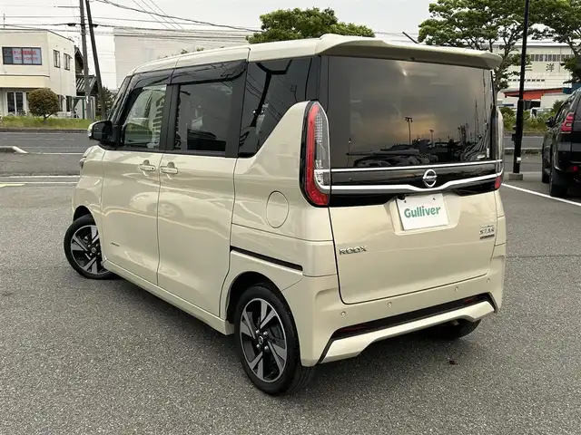 日産 ルークス HWS Gターボ プロパイロットED 鳥取県 2022(令4)年 3.8万km フローズンバニラパール ターボ車/純正9インチナビ/フルセグ/CD/DVD/BT/USB/アラウンドビューモニター/プロパイロット/エマージェンシーブレーキ/両側パワースライドドア/ドライブレコーダー・ETC/ハーフレザーシート/LEDヘットライト/純正15インチアルミホイール/プッシュエンジンスタート/電動パーキングブレーキ/アイドリングストップ/フロアマット・ドアバイザー