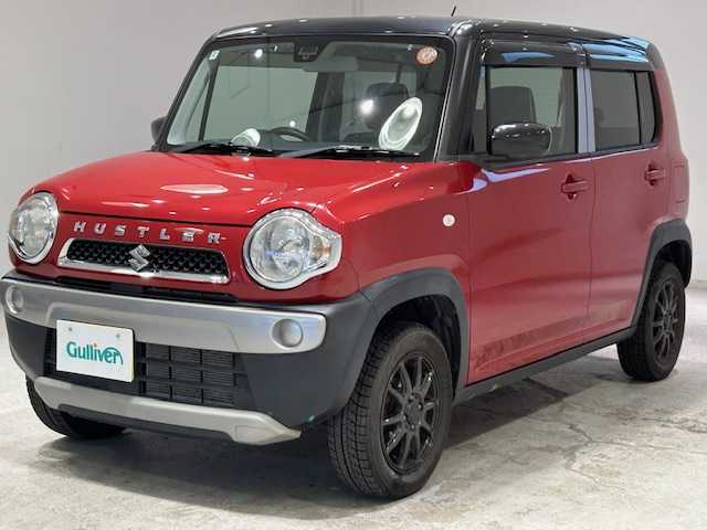 スズキ ハスラー G 宮城県 2015(平27)年 2.3万km フェニックスレッドパール/ブルーイッシュブラックパール ４WD/シートヒーター/衝突軽減システム/盗難防止装置/ダウンヒルアシストコントロール/グリップコントロール/横滑り防止装置/ABS/純正フロアマット/社外オーディオ/プッシュスタート/アイドリングストップ/ETC/ベンチシート/電動格納ミラー/ドアバイザー/スマートキー/パンクキット