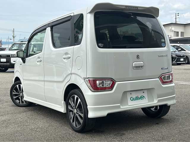 スズキ ワゴンＲ HYBRID FZ 秋田県 2017(平29)年 7.9万km ピュアホワイトP 社外メモリナビ/社外CD、DVD、BT、フルセグ/純正15インチアルミ/４WD/スペアキー