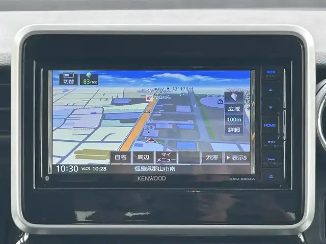 スズキ スペーシア カスタム HYBRID XS ターボ 福島県 2019(令1)年 2.4万km ピュアホワイトP デュアルセンサーブレーキサポート/クルーズコントロール/車線逸脱支援システム/純正ナビゲーション/型番：KXM-E504W/【CD/DVD/SD/USB/BT/TV】/バックカメラ/ビルトインETC/ドライブレコーダー/両側電動スライドドア/運転席シートヒーター/ステアリングリモコン/パドルシフト/アイドリングストップ/リアサーキュレーター/リアドアロールサンシェード/シートバックテーブル/LEDオートライト/LEDフォグランプ/純正フロアマット/純正ドアバイザー