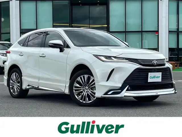 トヨタ ハリアー Z レザーパッケージ 奈良県 2021(令3)年 0.7万km ホワイトパールクリスタルシャイン 純正フルセグナビ　/全方位モニター　/ＪＢＬプレミアムサウンド　/ＥＴＣ２．０　/デジタルインナーミラー　/パノラマスライディングルーフ　/ステアリングヒーター/シートヒーター/シートクーラー/モデリスタエアロ　/純正アルミホイール/電動リアゲート/ＬＥＤヘッドライト