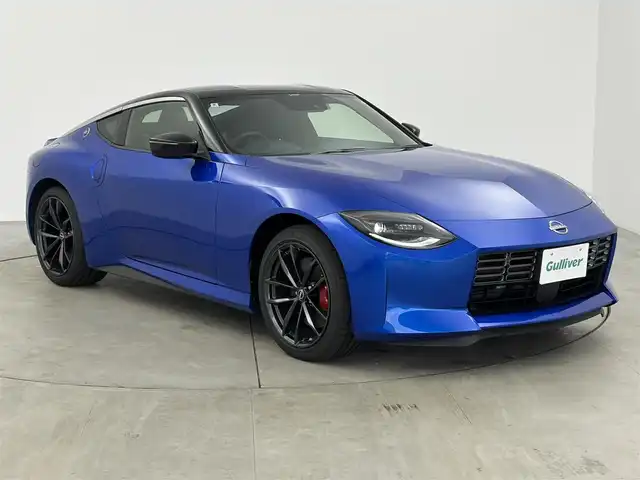 日産 フェアレディ Ｚ バージョンST 愛知県 2024(令6)年 0.1万km 青Ⅱ 6速MT/ターボ/純正9インチナビ/　　BT/フルセグ/BOSEサウンドシステム/バックカメラ/ビルトインETC2.0/革巻きステアリング/ステアリングリモコン/インテリジェントクルーズコントロール/インテリジェントエマージェンシーブレーキ/LDW/ふらつき防止機能/ハーフレザーシート/パワーシート/シートヒーター/純正LEDヘッドライト/リヤフォグランプ/純正19インチアルミホイール