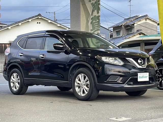 日産 エクストレイル 20S エマージェンシーブレーキ 愛媛県 2016(平28)年 9.2万km ダイヤモンドブラック ワンオーナー/純正ナビ/バックカメラ/前後コーナーセンサー/スマートキー/スペアキー/ハーフレザーシート/シートヒーターD席N席/純正フロアマット/アイドリングストップ