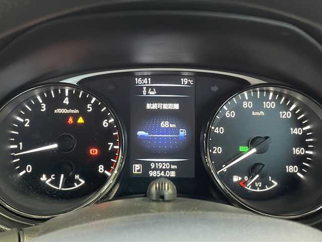 日産 エクストレイル 20S エマージェンシーブレーキ 愛媛県 2016(平28)年 9.2万km ダイヤモンドブラック ワンオーナー/純正ナビ/バックカメラ/前後コーナーセンサー/スマートキー/スペアキー/ハーフレザーシート/シートヒーターD席N席/純正フロアマット/アイドリングストップ