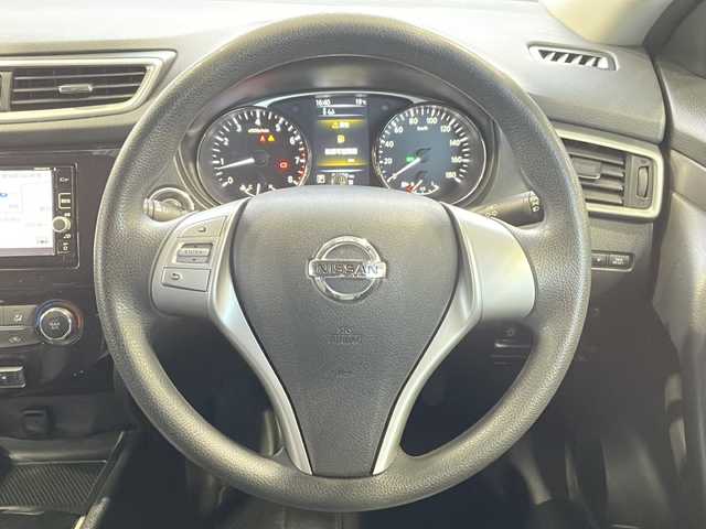 日産 エクストレイル 20S エマージェンシーブレーキ 愛媛県 2016(平28)年 9.2万km ダイヤモンドブラック ワンオーナー/純正ナビ/バックカメラ/前後コーナーセンサー/スマートキー/スペアキー/ハーフレザーシート/シートヒーターD席N席/純正フロアマット/アイドリングストップ