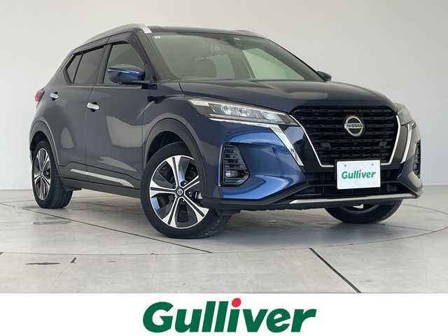 日産 キックス X 愛知県 2021(令3)年 3.1万km ダークブルー プロパイロット2.0/純正ナビ　SDカードなし/全方位カメラ/クルーズコントロール/バックカメラ/コーナーセンサー/純正アルミホイール/LEDヘッドライト/インテリジェントミラー/オートライト/ドライブレコーダー/ETC/衝突軽減システム/フルセグ/CD DVD/Bluetooth/ステアリングスイッチ/スマートキー/プッシュスタート