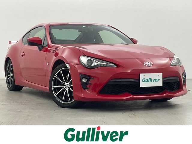 トヨタ ８６ GT リミテッド 群馬県 2016(平28)年 5.8万km ピュアレッド BLITZ車高調/＝＝＝＝＝/純正ディーラーナビ（NSZT-W66T)/・CD/DVD/SD(MSV)/Bluetooth/フルセグTV/================/ＢＬＩＴＺ車高調ハーフレザーシート　シートヒーター　純正７型ナビ　バックカメラ　パドルシフト　クルーズコントロール　前後ドライブレコーダー　ＥＴＣ　ＬＥＤヘッドライト　１７インチアルミホイール　禁煙車
