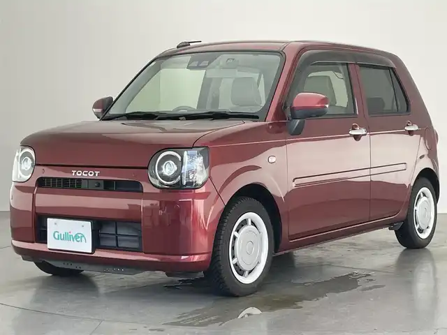 ダイハツ ミラ トコット G SA Ⅲ 愛知県 2019(平31)年 1.3万km ファイアークォーツレッドM 純正ナビ　フルセグＴＶ　ＢＴ　全周囲カメラ　シートヒーター　スマアシIII　衝突軽減装置　車線逸脱　ＬＥＤオートライト　前後ドラレコ　オートハイビーム　プッシュスタート　フロアマット　ドアバイザー　禁煙車