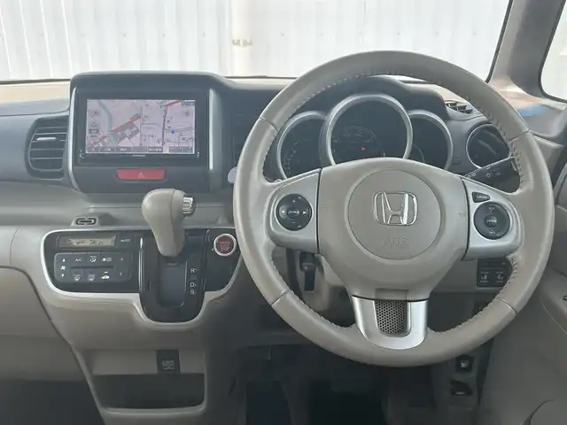 ホンダ Ｎ ＢＯＸ G ターボ Lパッケージ 愛媛県 2014(平26)年 8.1万km ヒダマリアイボリーパール 両側パワースライドドア/クルーズコントロール/パドルシフト/ETC/社外フロアマット/ワンセグTV/純正14AW/ABS/横滑り防止装置/DVD/ベンチシート/スマートキー/プッシュスタート