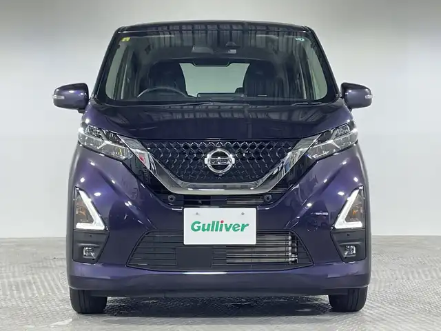日産 デイズ ハイウェイスターX 神奈川県 2020(令2)年 1.5万km アメジストパープル 純正7型メモリーナビゲーション【MJ118D-W】/フルセグ　ipod SD　AM FM Bluetooth　USB　CD　VTR　AUX/バックカメラ/インテリジェントエマージェンシーブレーキ/車線逸脱警報/踏み間違い防止アシスト/車線逸脱防止支援システム/前方衝突予測警報/ふらつき警報/標識検知機能/先行車発進お知らせ/フロントバックソナー/アイドリングストップ/SOSコール/革巻きステアリング/自動防眩ミラー/プッシュスターター/インジェントキー/LEDヘッドランプ/LEDフロントフォグランプ/オートライト/ハイビームアシスト/純正サイドシル・リアスポイラー/純正１４インチアルミホイール