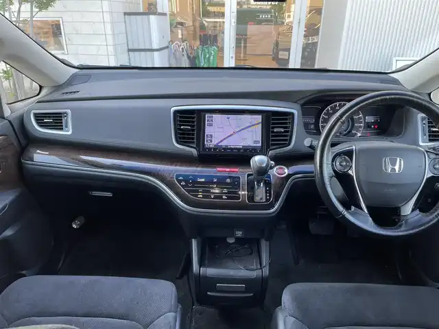 ホンダ オデッセイ G エアロパッケージ 石川県 2014(平26)年 6.5万km ホワイトオーキッドパール 純正8型ナビ/フルセグTV/バックカメラ/LEDヘッドライト/ETC/ドライブレコーダー/両側パワースライドドア/クルーズコントロール/純正アルミホイール/スマートキー/プッシュスタート/電動ミラー/オートライト/フリップダウンモニター