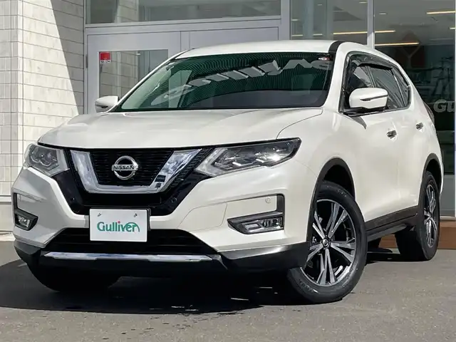 日産 エクストレイル 20X 道央・札幌 2018(平30)年 2.8万km ブリリアントホワイトパール ・４WD/・ワンオーナー/・衝突軽減ブレーキ/・純正SDナビ/　CD＆BT＆AUX＆TV/・全方位カメラ/・バックカメラ/・フロントカメラ/・サイドカメラ/・デジタルインナーミラー/・コーナーセンサー/・レーンキープアシスト/・パーキングアシスト/・オートエアコン/・オートライト/・前方ドライブレコーダー/・前席シートヒーター/・ダウンヒルアシスト/・パワーバックドア/・アイドリングストップ/・ミラーヒーター/・社外AW＆冬タイヤ積込/　225/60/18 ５分山/・純正フロアマット/・ドアバイザー/・ウィンカーミラー/・フォグライト/・スペアキー