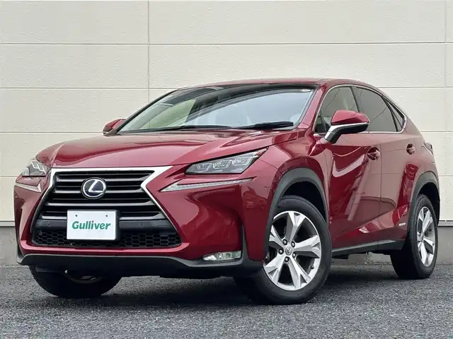 レクサス ＮＸ 300h バージョンL 茨城県 2016(平28)年 7.8万km レッドマイカクリスタルシャイン 純正ナビ/　(AM/FM/フルセグTV/Bluetooth/CD/DVD)/ドライブモードセレクト/パドルシフト/ドライブレコーダー/クルーズコントロール/オートホールド/電動リアゲート/ハンドルヒーター/シートヒーター/本革シート/純正フロアマット/純正アルミホイール/三眼LEDライト/衝突軽減防止装置/ETC/シートベンチレーション/スマートエントリー