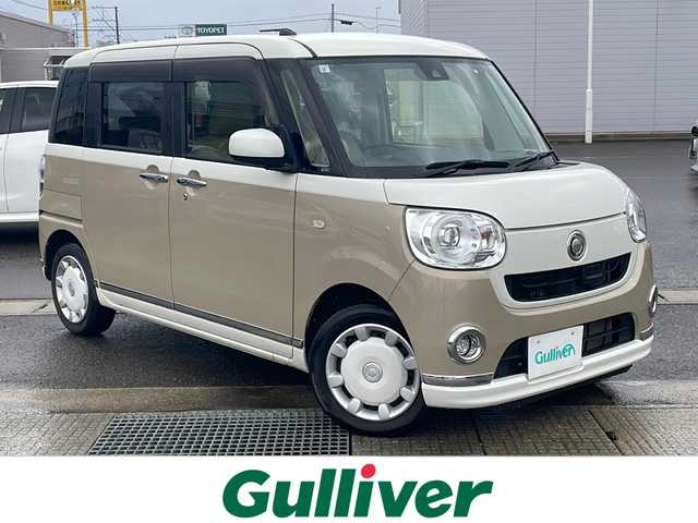 ダイハツ ムーヴ キャンバス G メイクアッフ SA Ⅱ 秋田県 2017(平29)年 6.6万km パールホワイトⅢ/ナチュラルベージュマイカメタリック 2トーン 登録時走行距離65102km/４WD/純正メモリナビ/CD/DVD/Bluetooth/フルセグＴＶ/後方コーナーセンサー/両側パワースライドドア/横滑り防止装置/盗難防止装置/レーンキープアシスト/衝突被害軽減システム/格納サイドミラー/ドアバイザー/LEDヘッドライト/フォグランプ/スマートキー/スペアキー