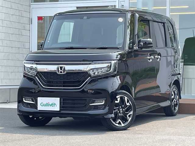 ホンダ Ｎ ＢＯＸ G L ターボ ホンダセンシング 道央・札幌 2020(令2)年 5.2万km クリスタルブラックパール ・４WD/・ホンダセンシング/・社外ナビ/　CD＆DVD＆BT＆TV/・バックカメラ/・ハーフレザーシート/・両側パワースライドドア/・レーンキープアシスト/・レーダークルーズコントロール/・オートエアコン/・オートライト/・ミラーヒーター/・シートヒーター/・ビルトインETC/・電動格納ミラー/・純正エンジンスターター/・プッシュスタート/・スマートキー/・ステアリングスイッチ/・社外AW＆冬タイヤ積込/・純正フロアマット/・ドアバイザー/・ウィンカーミラー/・フォグライト/・スペアキー