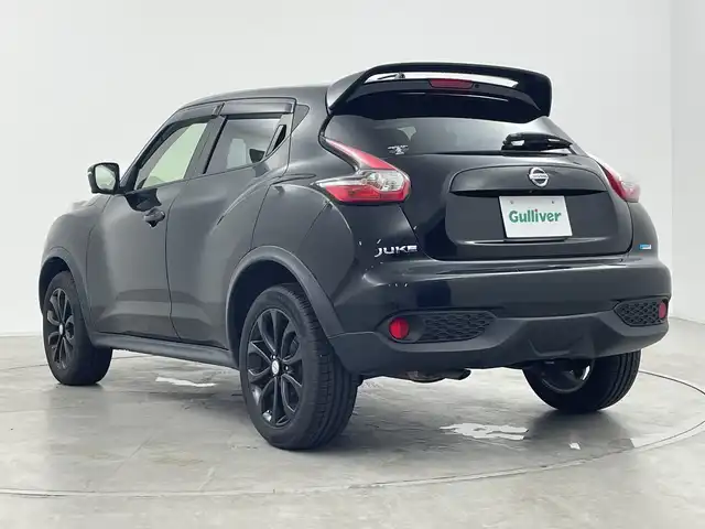 日産 ジューク 15RX Vセレクション 群馬県 2016(平28)年 3.5万km スーパーブラック 純正７型ナビ　全周囲カメラ　純正ドライブレコーダー　純正ＥＴＣ　衝突被害軽減ブレーキ　レーンアシスト　ステアリングスイッチ　プッシュスタート　アイドリングストップ　スマートキー　革巻ステアリング　禁煙