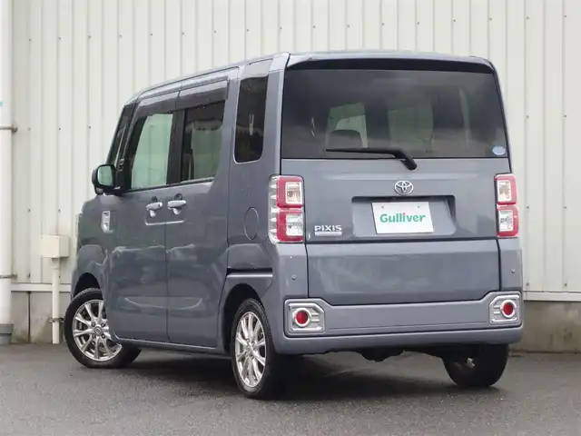 トヨタ ピクシスメガ Gターボ SAⅢ 山形県 2019(平31)年 5万km タングステングレーM 4WD/純正SDナビ/　　【CD BT ワンセグ AUX】/バックカメラ/両側パワースライドドア/LEDオートヘッドライト/シートヒーター/14インチアルミホイール/ドライブレコーダー/アイドリングストップ/コーナーセンサー/ステアリングスイッチ/IC付ターボ/純正フロアマット/ドアバイザ―/スマートキー×2/ETC