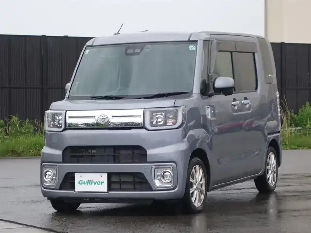 トヨタ ピクシスメガ Gターボ SAⅢ 山形県 2019(平31)年 5万km タングステングレーM 4WD/純正SDナビ/　　【CD BT ワンセグ AUX】/バックカメラ/両側パワースライドドア/LEDオートヘッドライト/シートヒーター/14インチアルミホイール/ドライブレコーダー/アイドリングストップ/コーナーセンサー/ステアリングスイッチ/IC付ターボ/純正フロアマット/ドアバイザ―/スマートキー×2/ETC