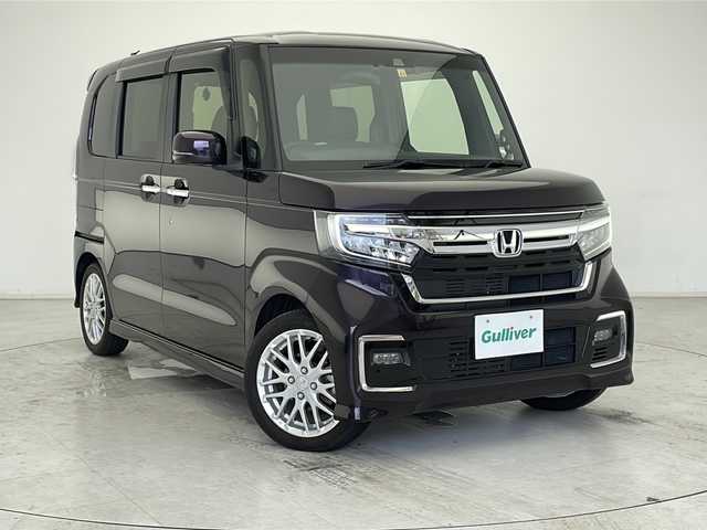 ホンダ Ｎ ＢＯＸ カスタム L ターボ 千葉県 2022(令4)年 2.6万km プレミアムベルベットパープル・パール レーダークルーズコントロール/コーナーセンサー（後）/レーンキープアシスト/衝突軽減ブレーキ/純正メモリナビ（VXM-224VFi）/　Bluetooth/フルセグTV/DVD/CD/USB/バックカメラ/ビルトインETC/パドルシフト/ハーフレザーシート/両側パワースライドドア/純正フロアマット/LEDヘッドライト/オートライト/純正15インチアルミホイール