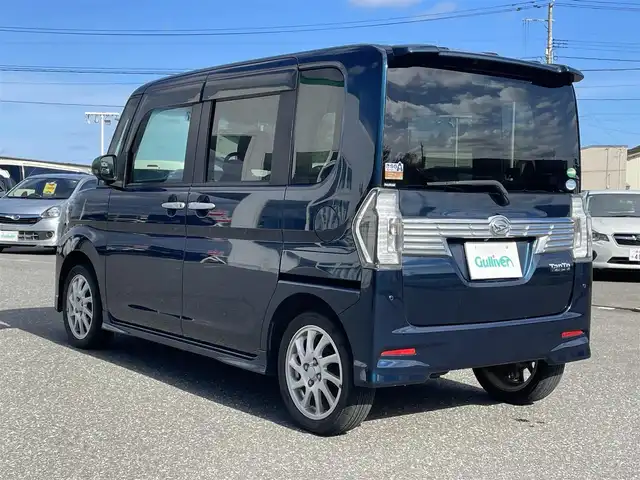 ダイハツ タント カスタム RS トップED SA Ⅲ 青森県 2018(平30)年 4.2万km レーザーブルークリスタルシャイン 4WD/純正ナビ/フルセグTV/CD/DVD/BT/バックカメラ/全周囲/純正エンジンスターター/ETC/14インチ純正AWホイール/両側パワースライドドア