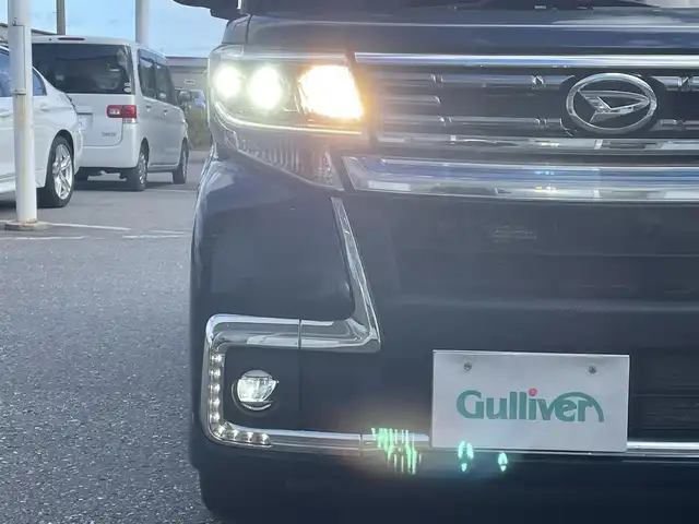 ダイハツ タント カスタム RS トップED SA Ⅲ 青森県 2018(平30)年 4.2万km レーザーブルークリスタルシャイン 4WD/純正ナビ/フルセグTV/CD/DVD/BT/バックカメラ/全周囲/純正エンジンスターター/ETC/14インチ純正AWホイール/両側パワースライドドア