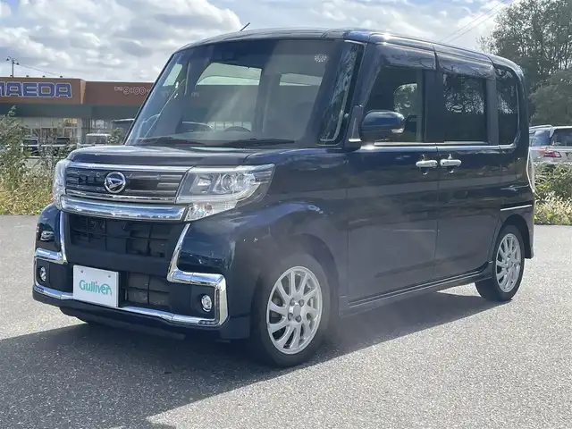 ダイハツ タント カスタム RS トップED SA Ⅲ 青森県 2018(平30)年 4.2万km レーザーブルークリスタルシャイン 4WD/純正ナビ/フルセグTV/CD/DVD/BT/バックカメラ/全周囲/純正エンジンスターター/ETC/14インチ純正AWホイール/両側パワースライドドア