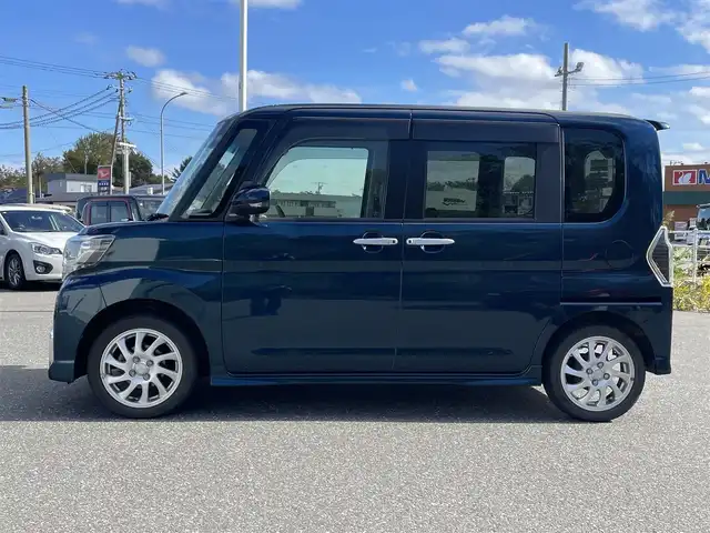 ダイハツ タント カスタム RS トップED SA Ⅲ 青森県 2018(平30)年 4.2万km レーザーブルークリスタルシャイン 4WD/純正ナビ/フルセグTV/CD/DVD/BT/バックカメラ/全周囲/純正エンジンスターター/ETC/14インチ純正AWホイール/両側パワースライドドア