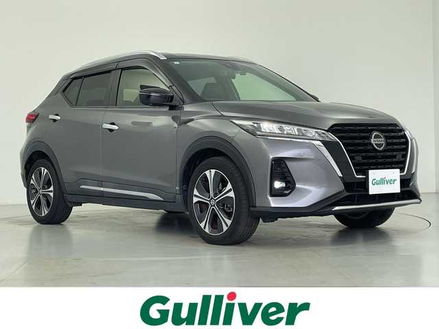 日産 キックス X 愛知県 2021(令3)年 5万km ダークメタルグレー/ピュアブラック 2トーン 純正９インチメモリナビ・フルセグTV/アラウンドビューモニター/ハーフレザーシート/プロパイロット/LEDヘッドライト/インテリジェントスマートルームミラー/ルーフレール/エマージェンシーブレーキ/アクセル踏み間違い防止/ETC