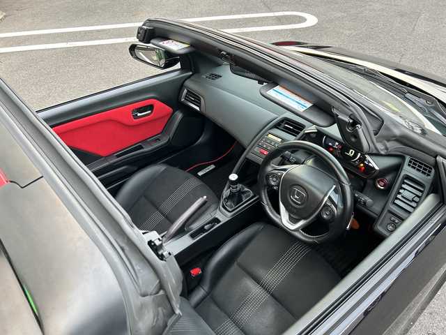 ホンダ Ｓ６６０ α 岐阜県 2016(平28)年 4.3万km プレミアムミスティックナイトパール 登録時走行距離42900ｋｍ/無限フロントスポイラー/無限マフラー/ハーフレザーシート/ＡＤＯＶＡＮタイヤ（ネオバ）/クルーズコントロール/純正アルミホイール/オートエアコン/ＵＳＢ入力端子/ＨＤＭＩ入力端子/純正フロアマット/フューエルタンクカバー/プッシュスタート/スマートキー/電動格納ミラー