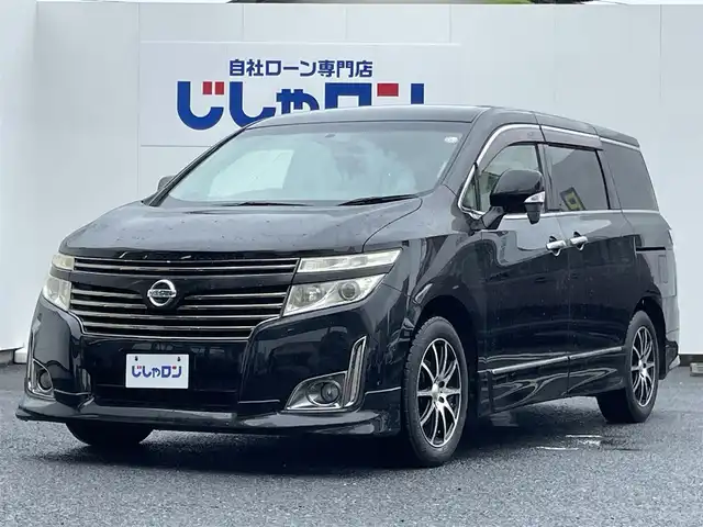 日産 エルグランド 250HWS アーバンクロム 埼玉県 2012(平24)年 12万km ファントムブラック (株)IDOMが運営する【じしゃロン鳩ヶ谷店】の自社ローン専用車両になりますこちらは現金またはオートローンご利用時の価格です。自社ローンご希望の方は別途その旨お申付け下さい/純正ナビ/フルセグTV/（CD/DVD/BT/AUX/AM/FM）/両側パワースライドドア/ETC/ハーフレザーシート/オットマン/スマートキー/プッシュスタート/社外アルミホイール/純正フロアマット/ドアバイザー/オートライト/フォグランプ