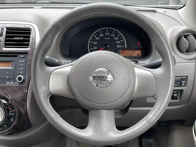 日産 マーチ 12X FOUR 道東・釧路十勝 2016(平28)年 11.5万km ブリリアントホワイトパール パートタイム4WD/純正オーディオ/プッシュスタート/スマートキー/ドアバイザー/オートライト/HIDヘッドライト/フロアマット