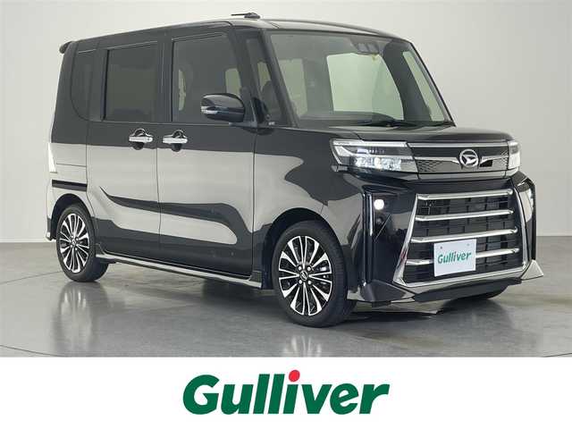 ダイハツ タント カスタム RS 愛知県 2023(令5)年 1.8万km ブラックマイカメタリック 純９型ＤＡ　フルセグＴＶ　Ｂｌｕｅｔｏｏｔｈ　バックカメラ　両側電動スライドドア　スマートアシスト３　フロントメッキ　バックドアメッキ　黒ハーフレザー　ＥＴＣ　衝突軽減　レーダークルコン　スマートキー/電動パーキング/フロントグリルロアガーニッシュ/バックドアスポイラーガーニッシュ