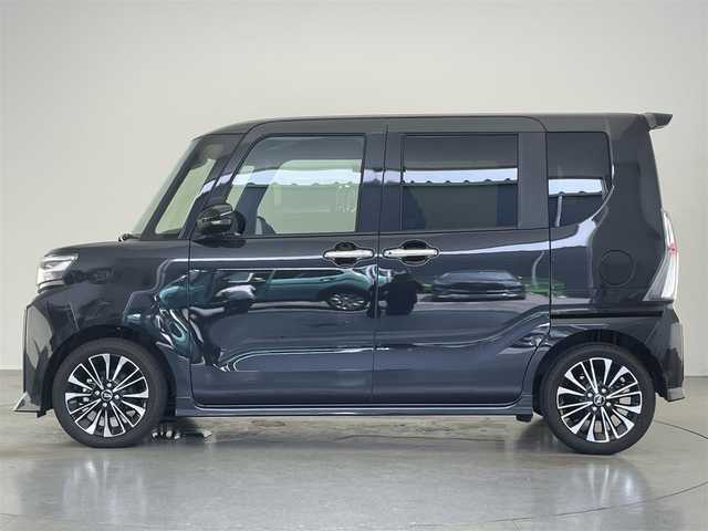 ダイハツ タント カスタム RS 愛知県 2023(令5)年 1.8万km ブラックマイカメタリック 純９型ＤＡ　フルセグＴＶ　Ｂｌｕｅｔｏｏｔｈ　バックカメラ　両側電動スライドドア　スマートアシスト３　フロントメッキ　バックドアメッキ　黒ハーフレザー　ＥＴＣ　衝突軽減　レーダークルコン　スマートキー/電動パーキング/フロントグリルロアガーニッシュ/バックドアスポイラーガーニッシュ